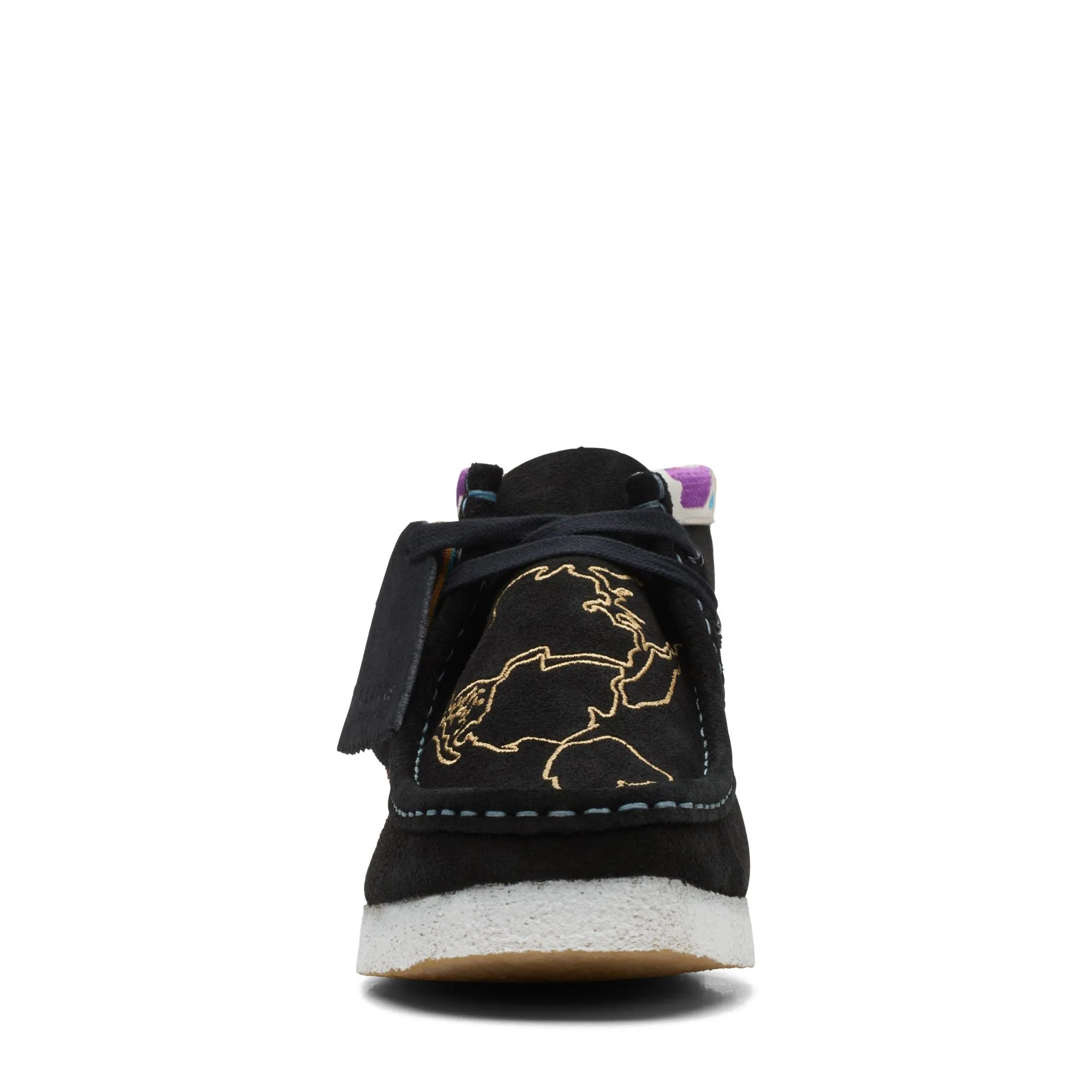 Clarks Women's Wallabee Boots Black Embroidery 26168582