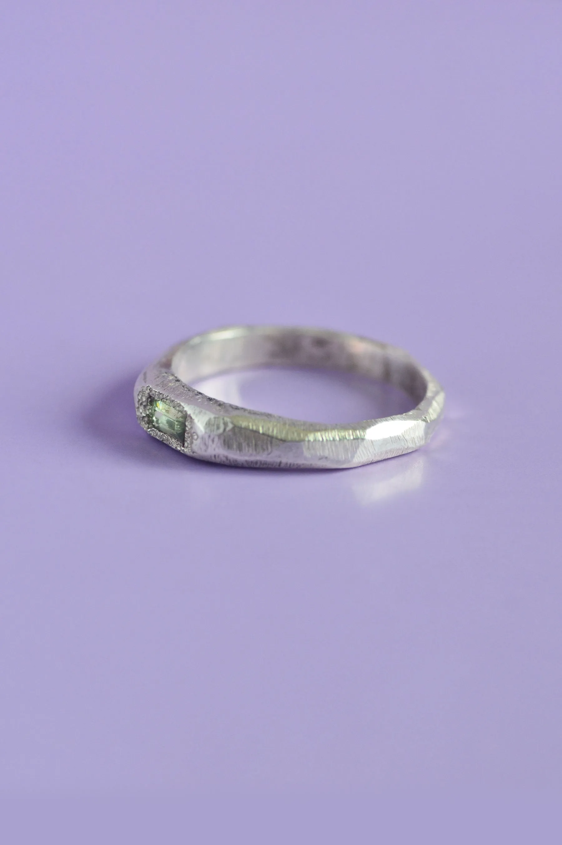 Cleo Green Tourmaline Silver Ring