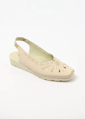 Comfort width closed toe leather sandals