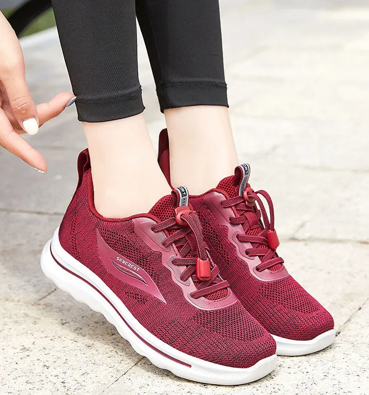 Comfortable Adjustable Sneakers with Supportive Mesh for Outdoor Running