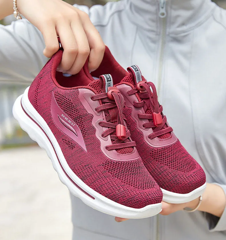 Comfortable Adjustable Sneakers with Supportive Mesh for Outdoor Running