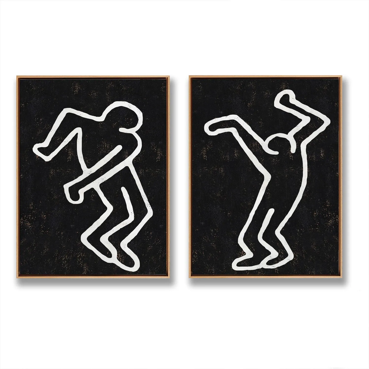Copy of Copy of Set of 2 Minimal Painting Dancing Man P121