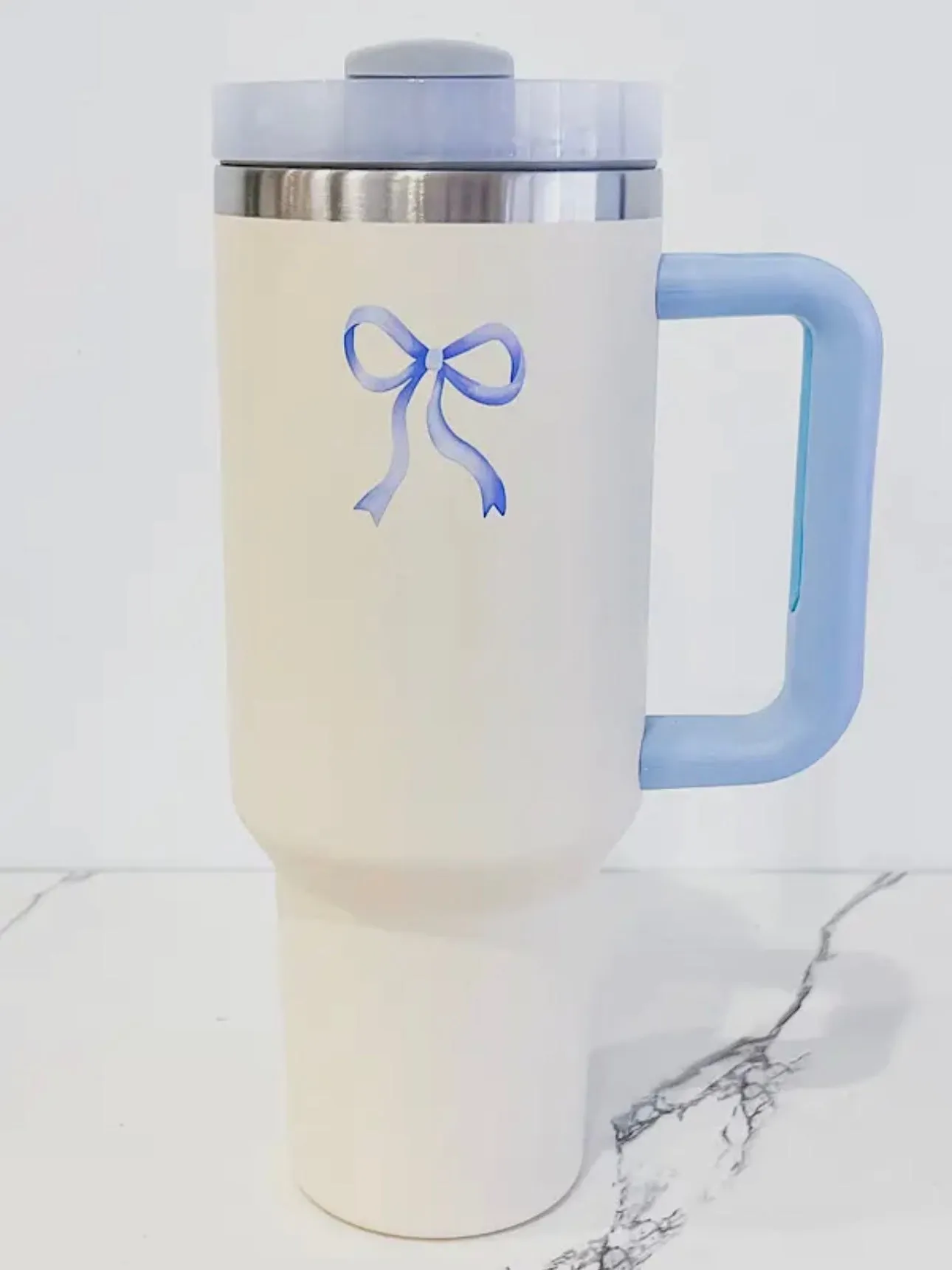 Coquette Bow Tumblers: Cream