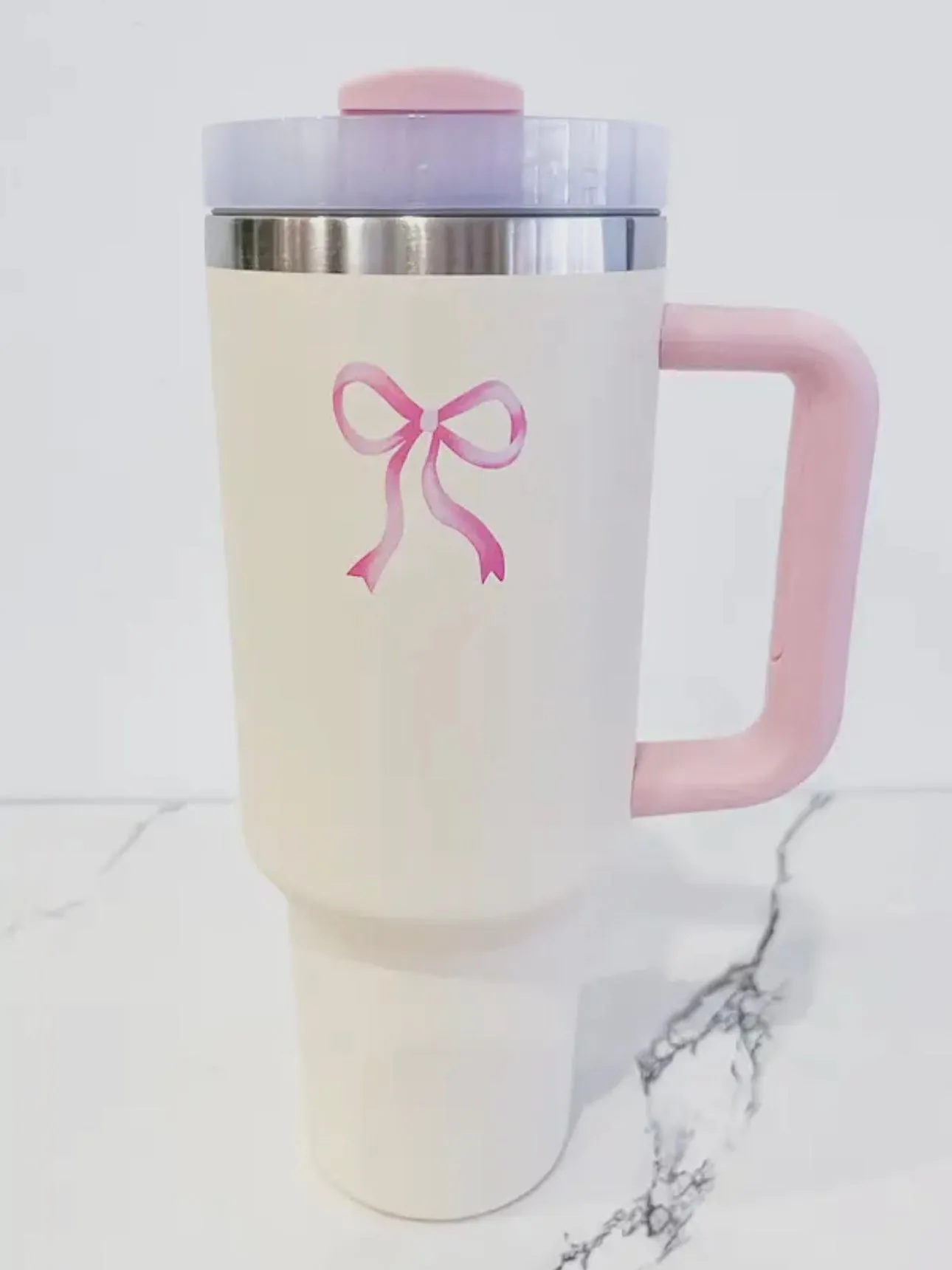 Coquette Bow Tumblers: Cream