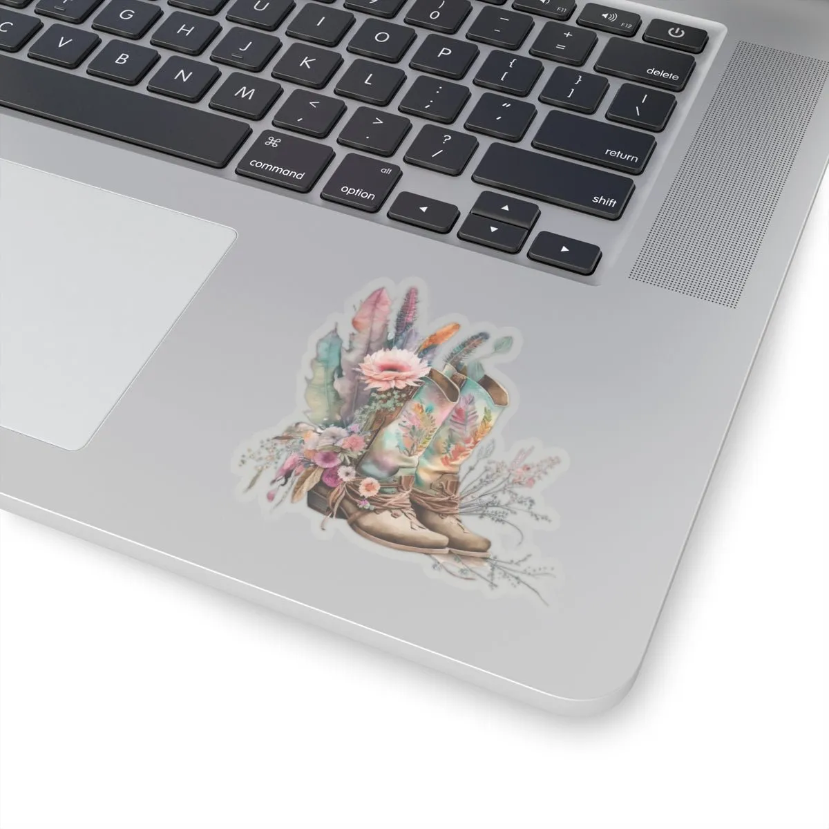 Cowboy Boots, Cactus and Floral, Boho, Western, Kiss-Cut Stickers