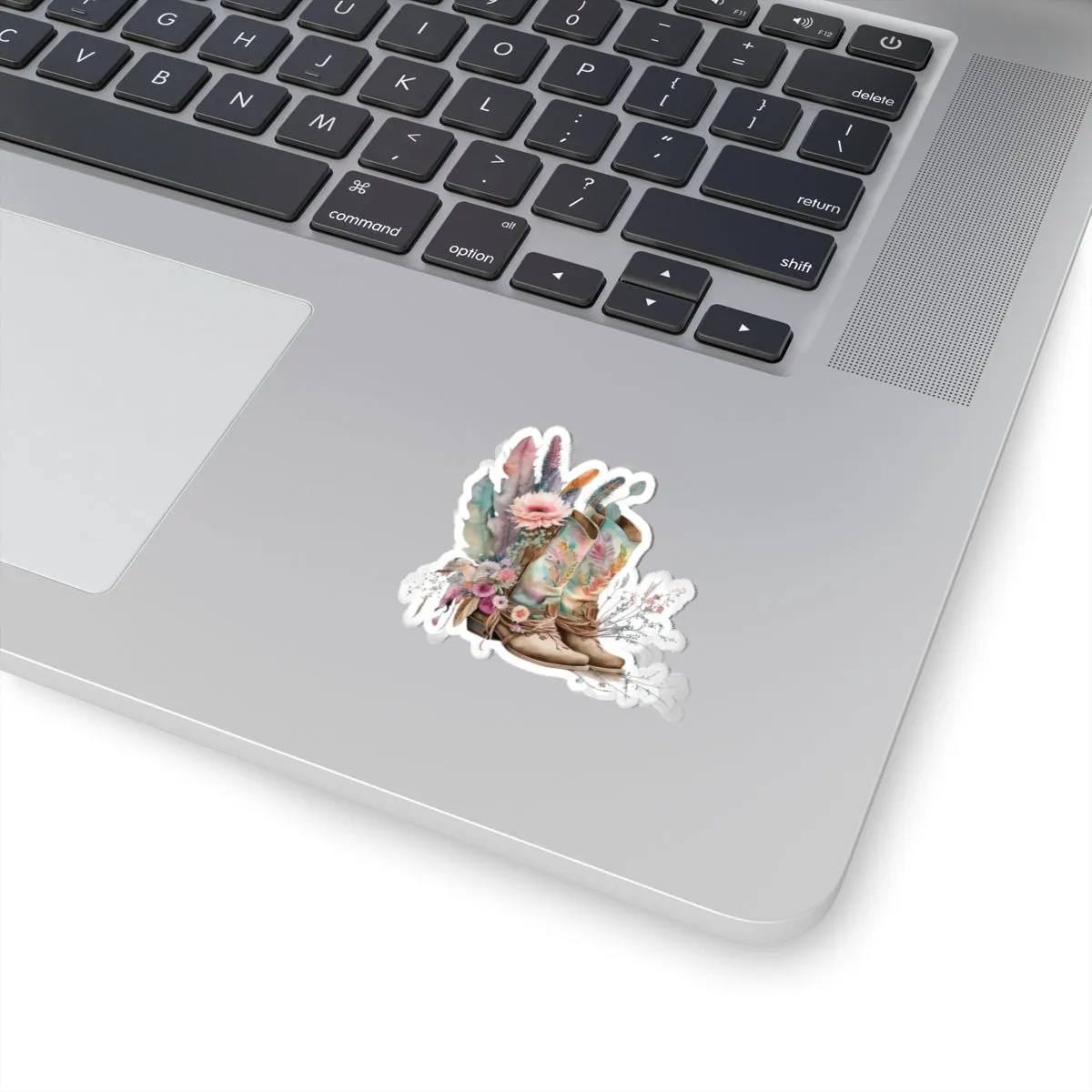 Cowboy Boots, Cactus and Floral, Boho, Western, Kiss-Cut Stickers