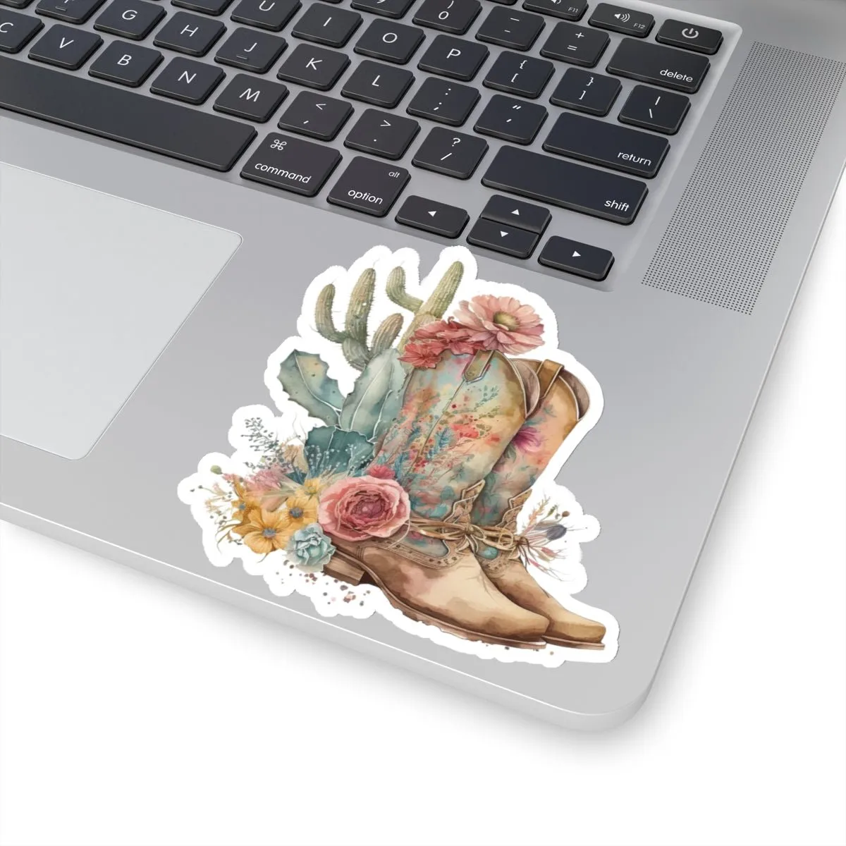 Cowboy Boots, Cactus and Floral Kiss-Cut Stickers,