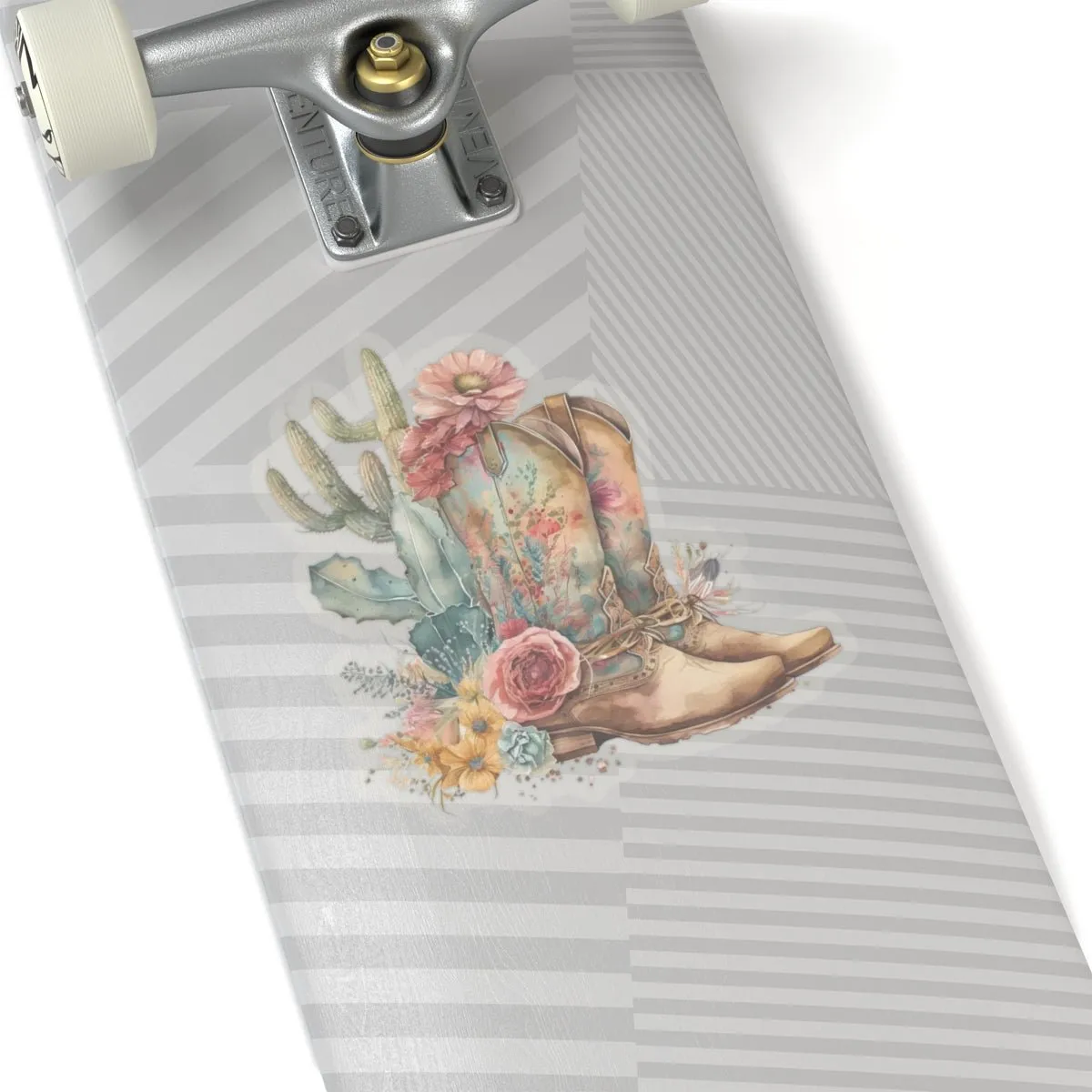 Cowboy Boots, Cactus and Floral Kiss-Cut Stickers,