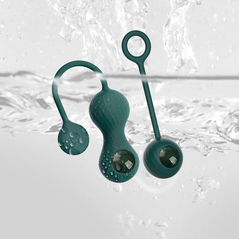 CRYSTAL DUO SMART KEGEL VIBRATOR WITH WEIGHT SET