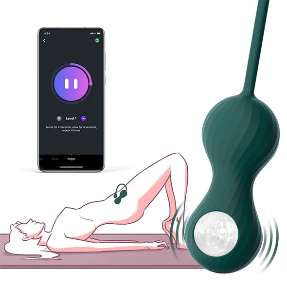 CRYSTAL DUO SMART KEGEL VIBRATOR WITH WEIGHT SET