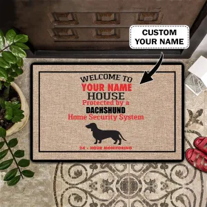 Dachshund Doormat - Personalized Name 3D - Vhv-doormat-002