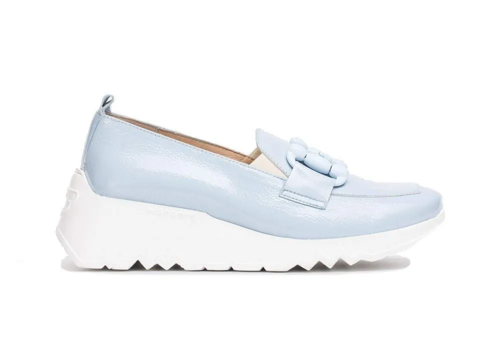 'Dance' women's moccasin - Blue patent