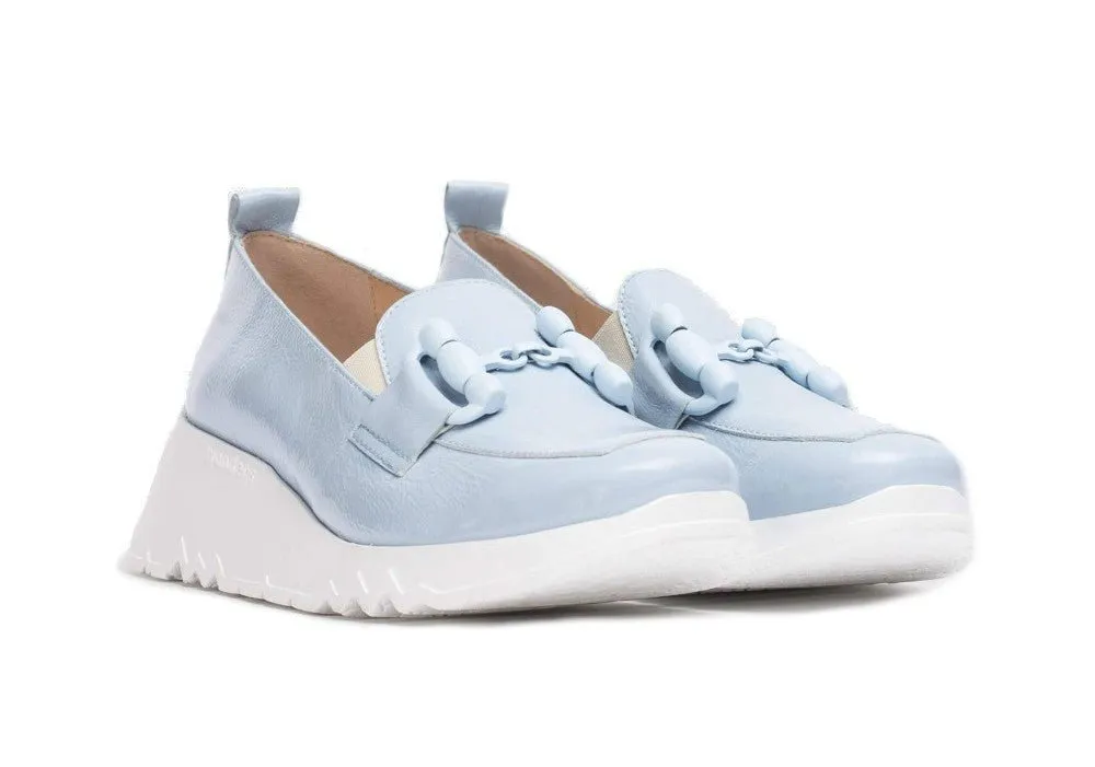 'Dance' women's moccasin - Blue patent