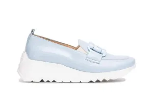 'Dance' women's moccasin - Blue patent