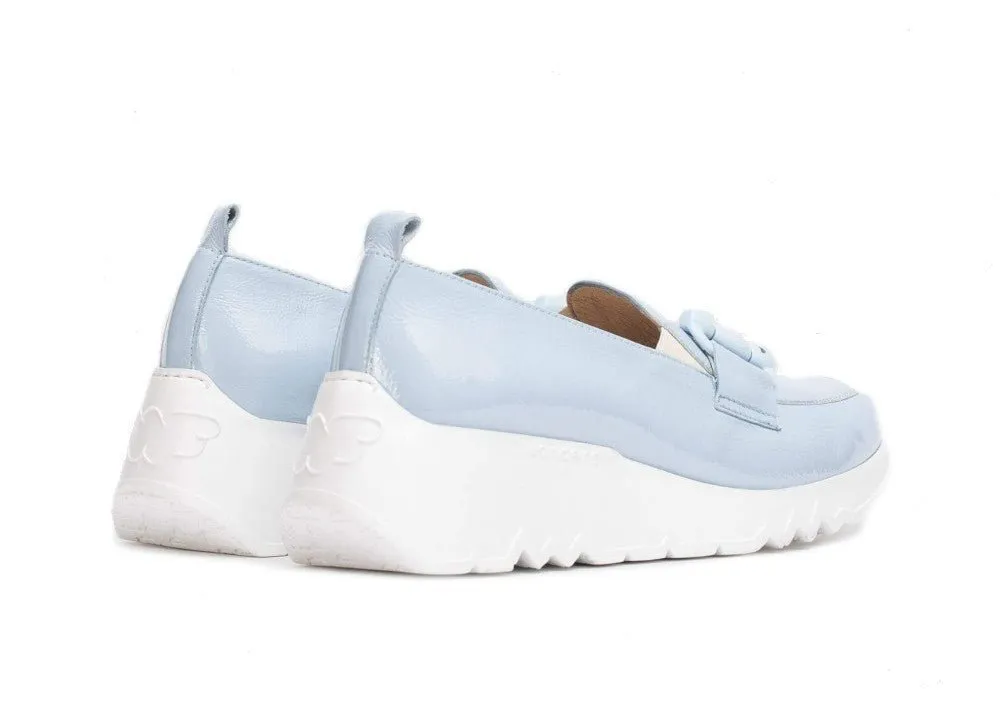 'Dance' women's moccasin - Blue patent
