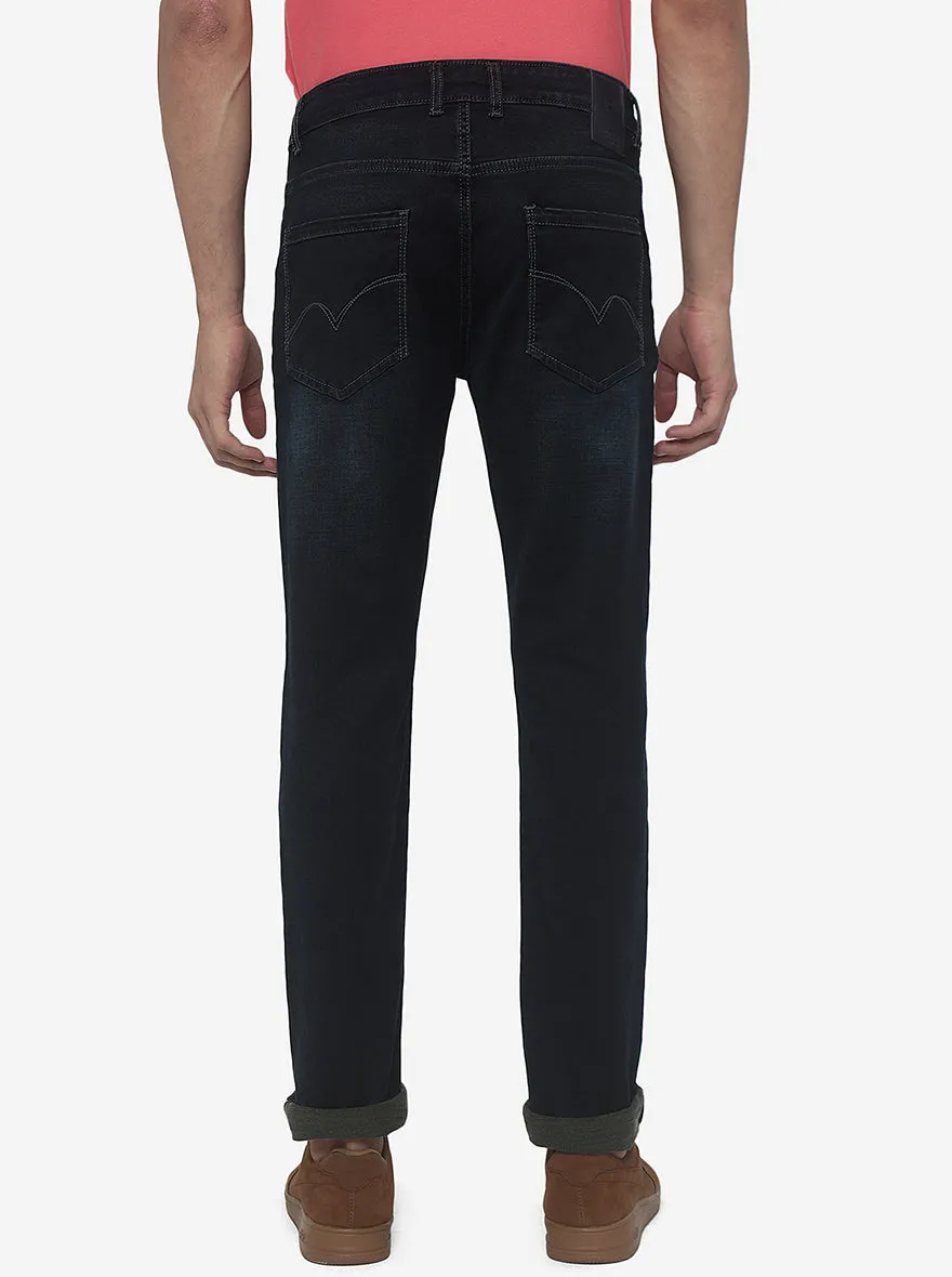 Dark Blue Washed Slim Fit Jeans | JadeBlue