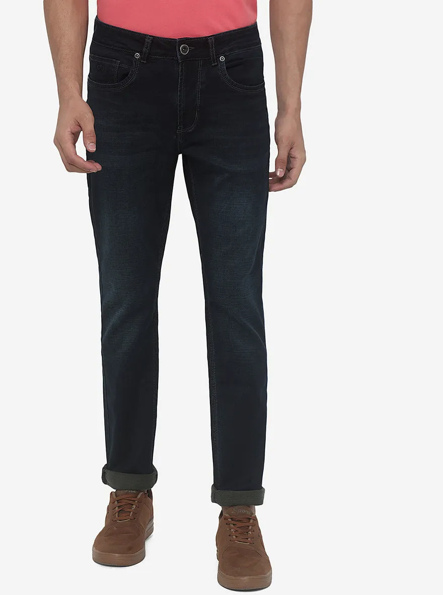 Dark Blue Washed Slim Fit Jeans | JadeBlue