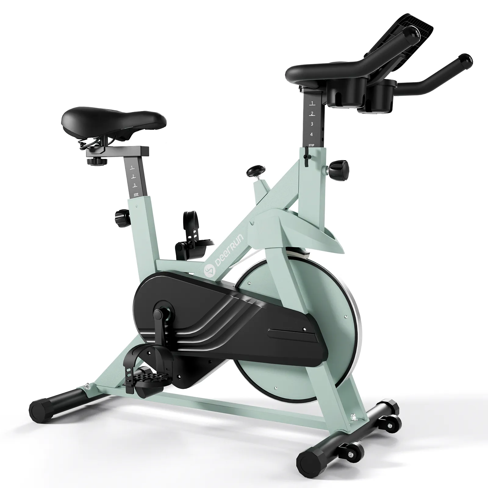 DeerRun S500 Indoor Adjustable Magnetic Resistance Silent Belt Smart Cycling Bike with PitPat App
