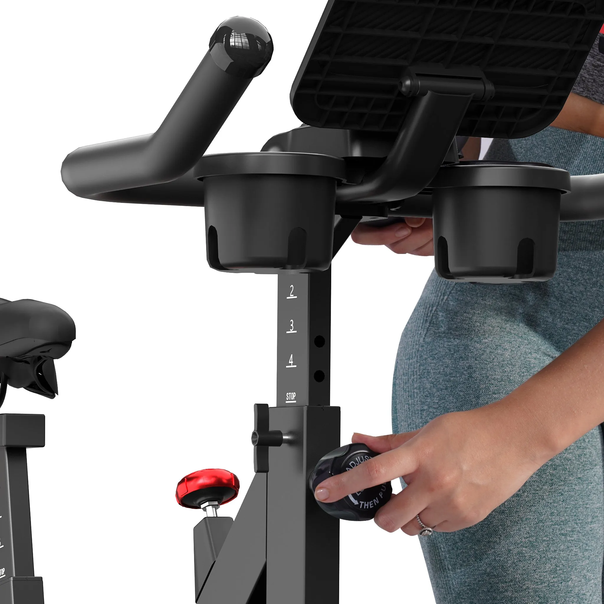 DeerRun S500 Indoor Smart Stationary Cycling Bike with PitPat App, 1-32 Magnetic Resistance-Black
