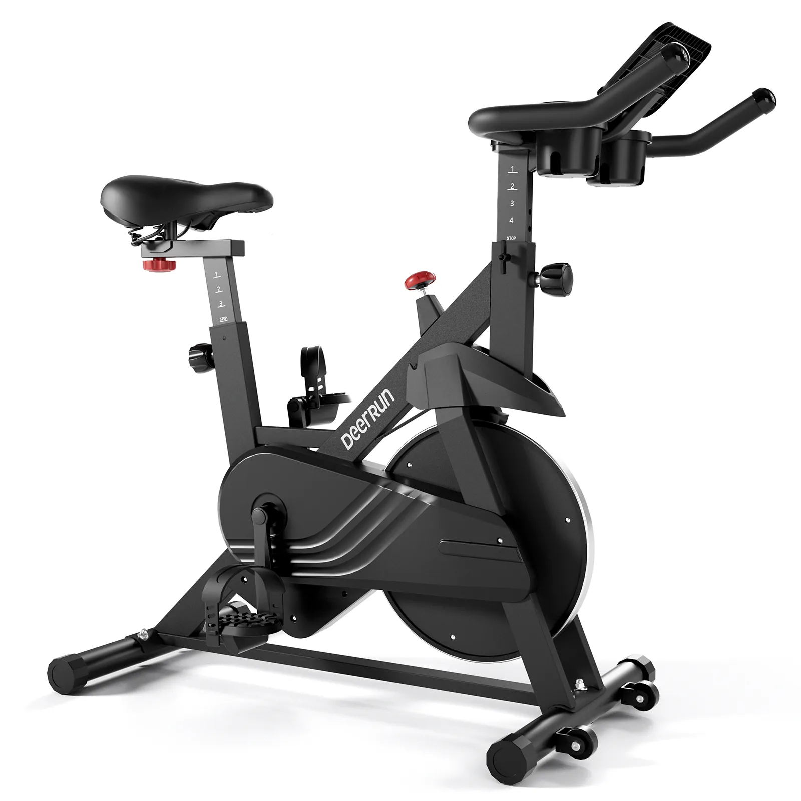 DeerRun S500 Indoor Smart Stationary Cycling Bike with PitPat App, 1-32 Magnetic Resistance-Black