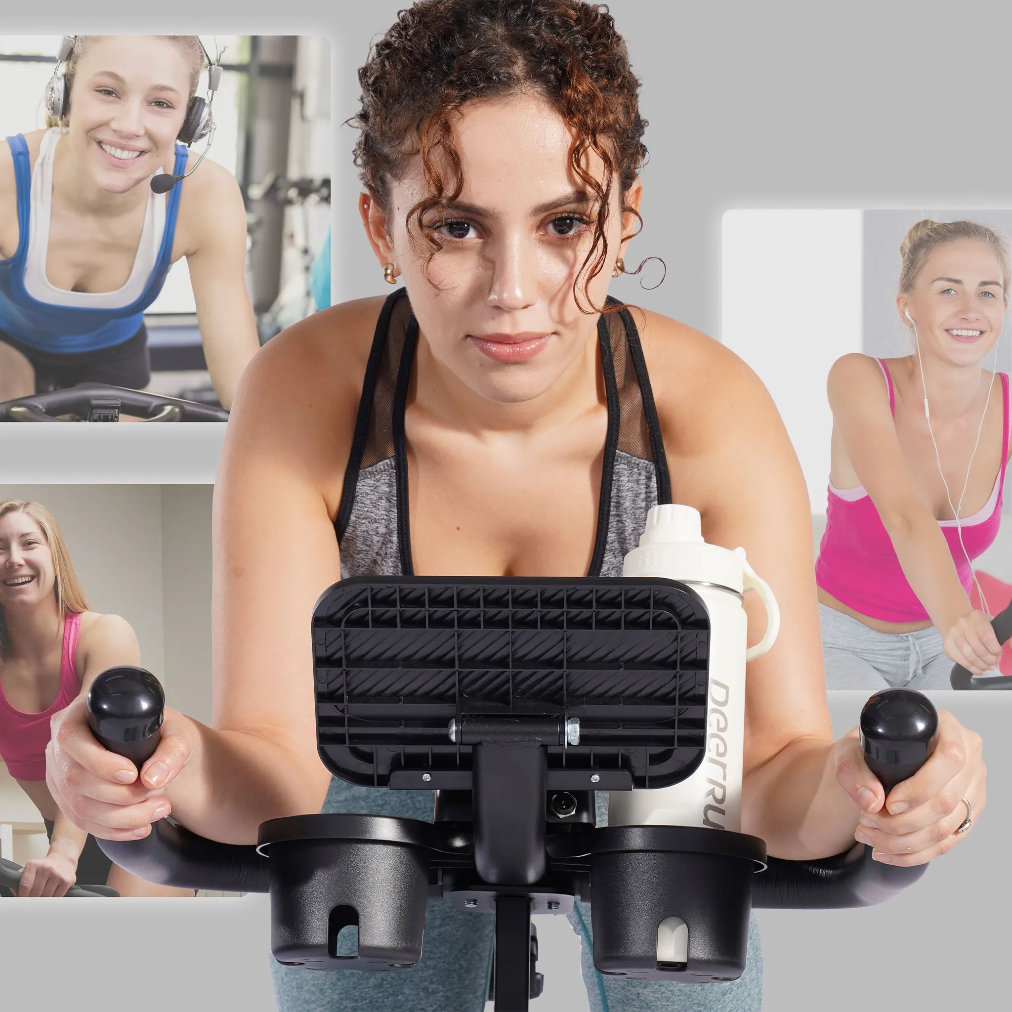 DeerRun S500 Indoor Smart Stationary Cycling Bike with PitPat App, 1-32 Magnetic Resistance-Black