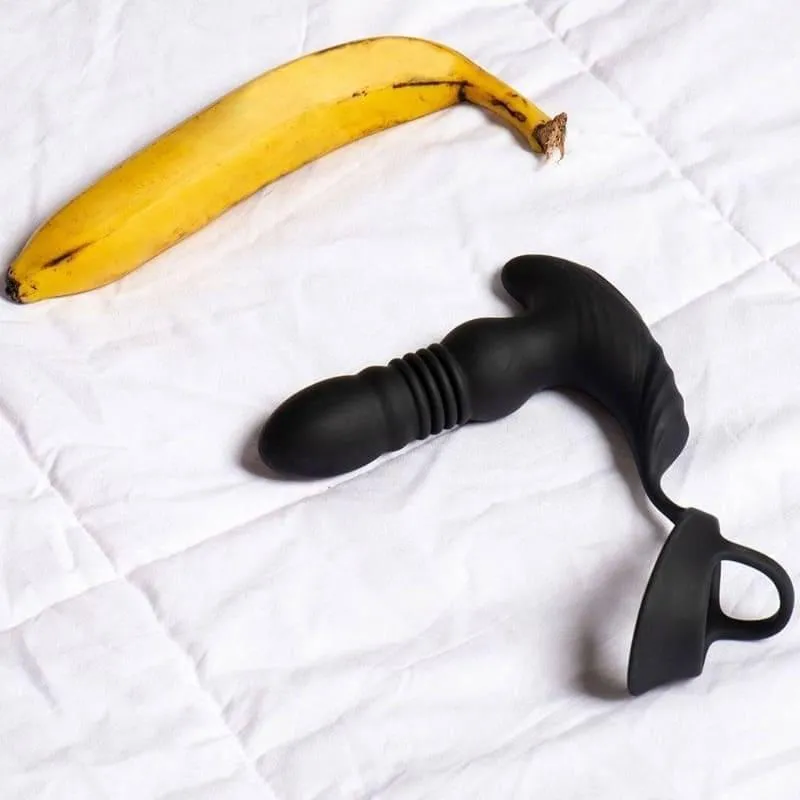 DEMON - App & Remote Control Thrusting Anal Vibrator Prostate Massager with Cock Ring 4.7 Inch
