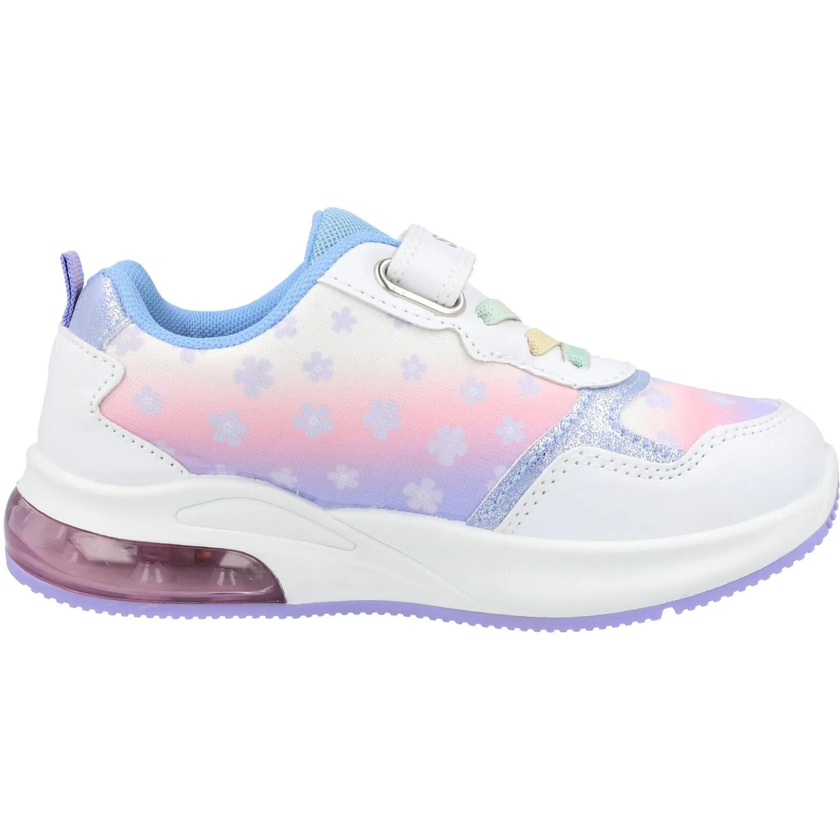 Disney Stitch White Blue Kids Light-Up Trainers