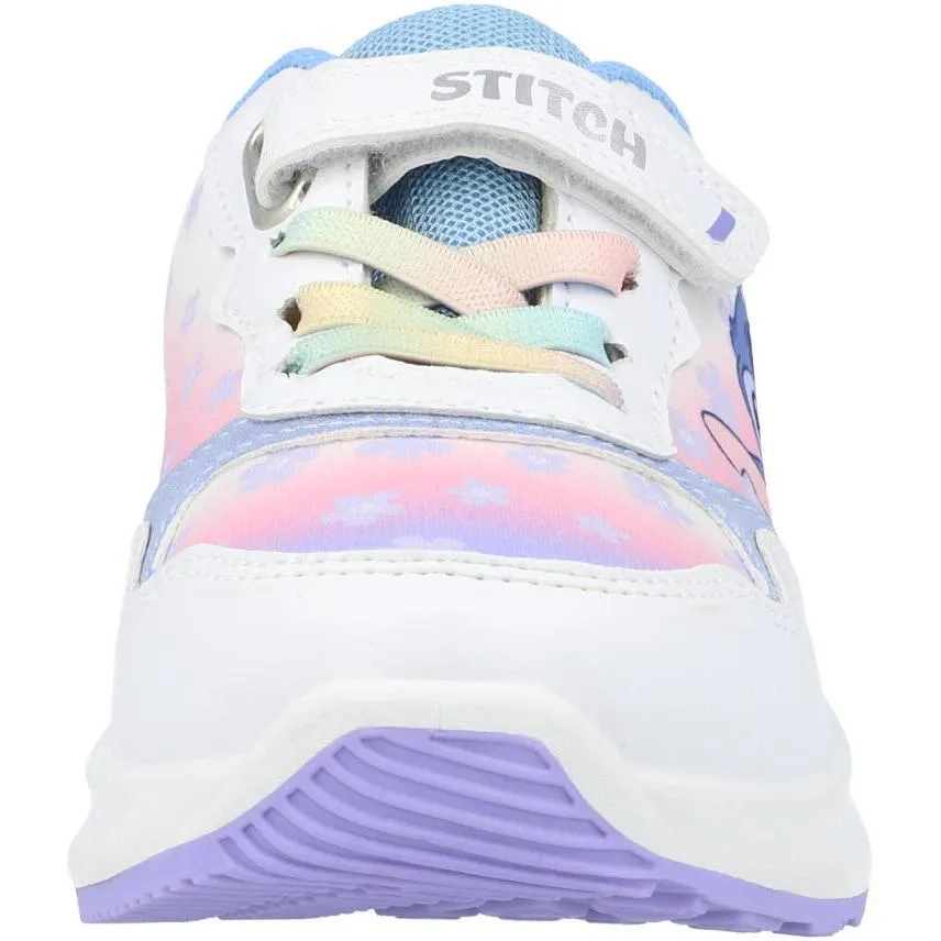 Disney Stitch White Blue Kids Light-Up Trainers