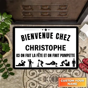 Doormat Paillasson Bienvenue Chez Personnalisez 962