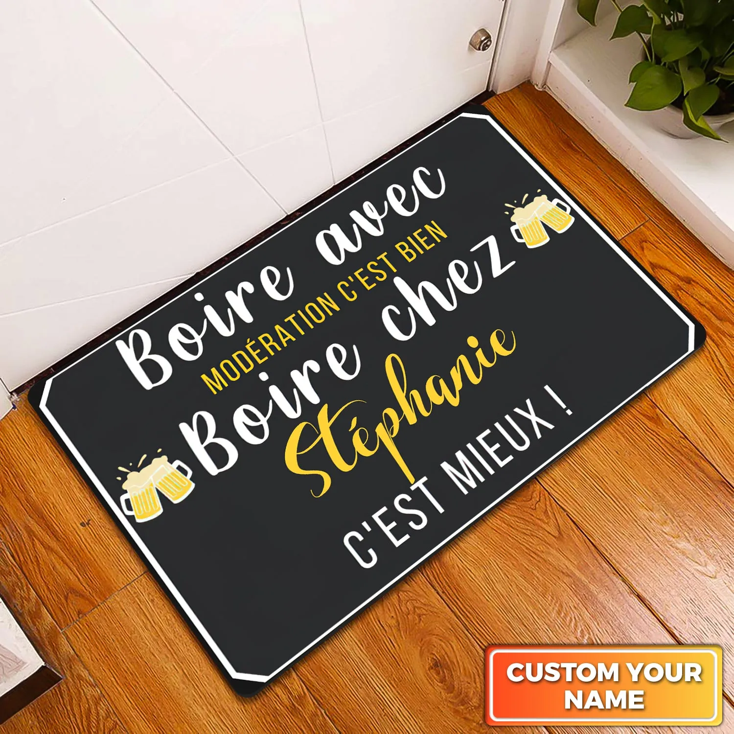 Doormat Paillasson Bienvenue Chez Personnalisez 963