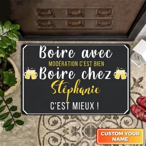 Doormat Paillasson Bienvenue Chez Personnalisez 963
