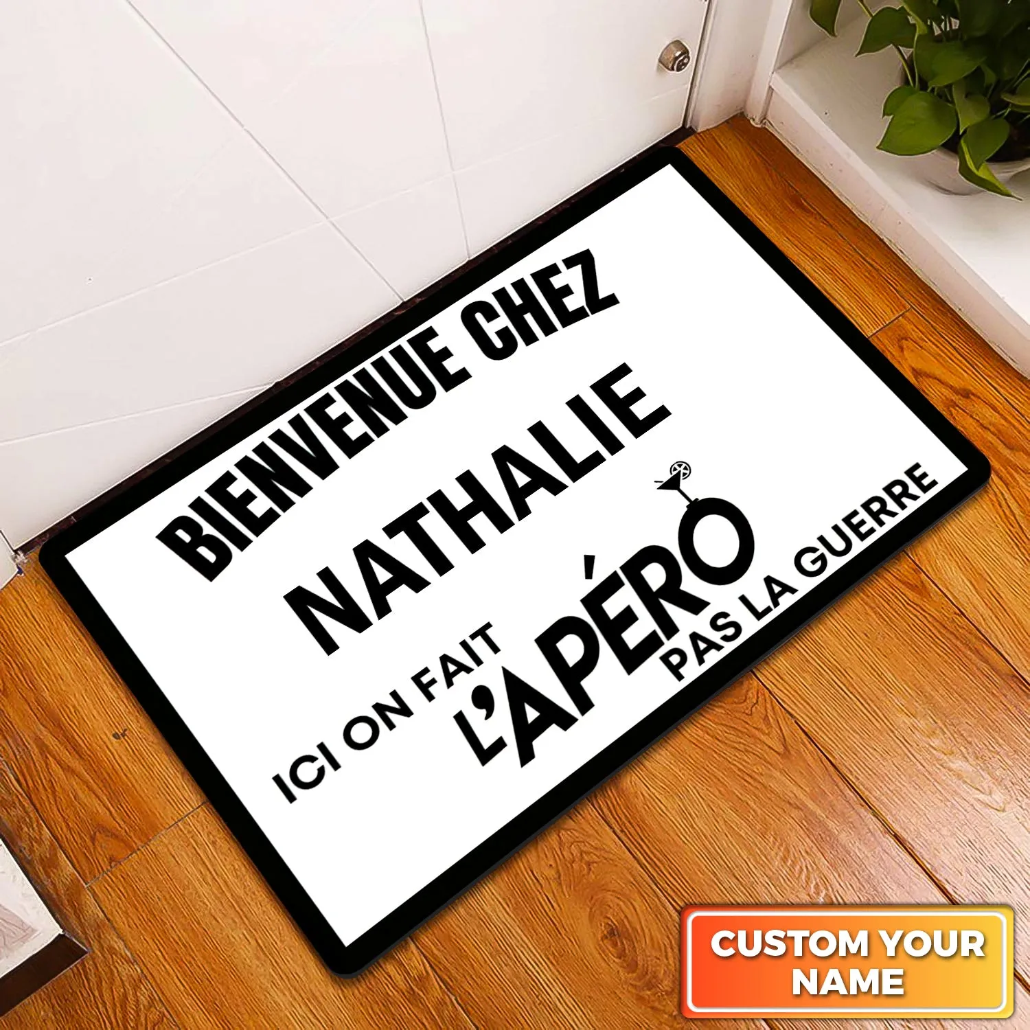 Doormat Paillasson Bienvenue Chez Personnalisez 964