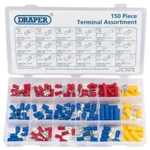 Draper 18160 Insulated Terminal Assortment (150 Piece) Dr-18160