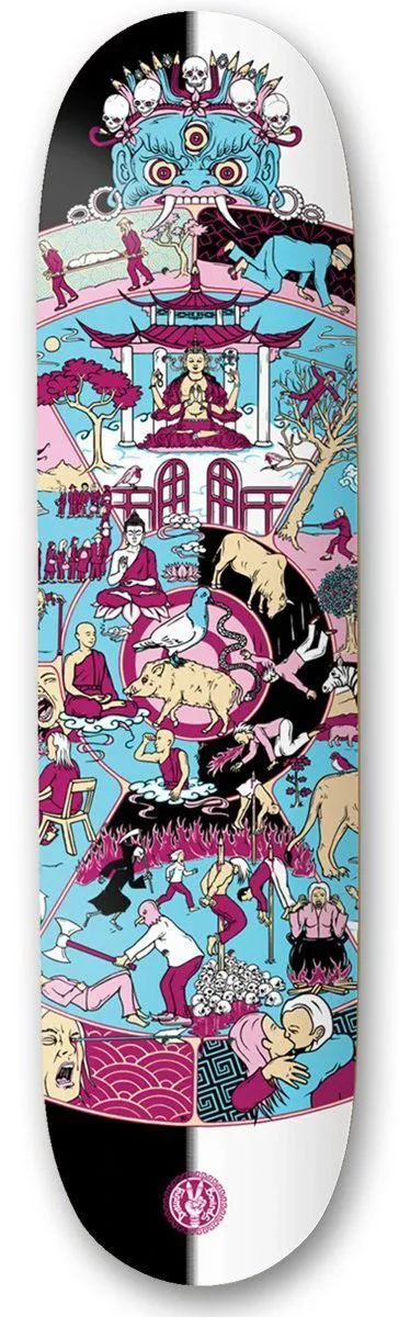 Drawing Boards Wheel of Life 2 Custom Complete Skateboard - 8.25"