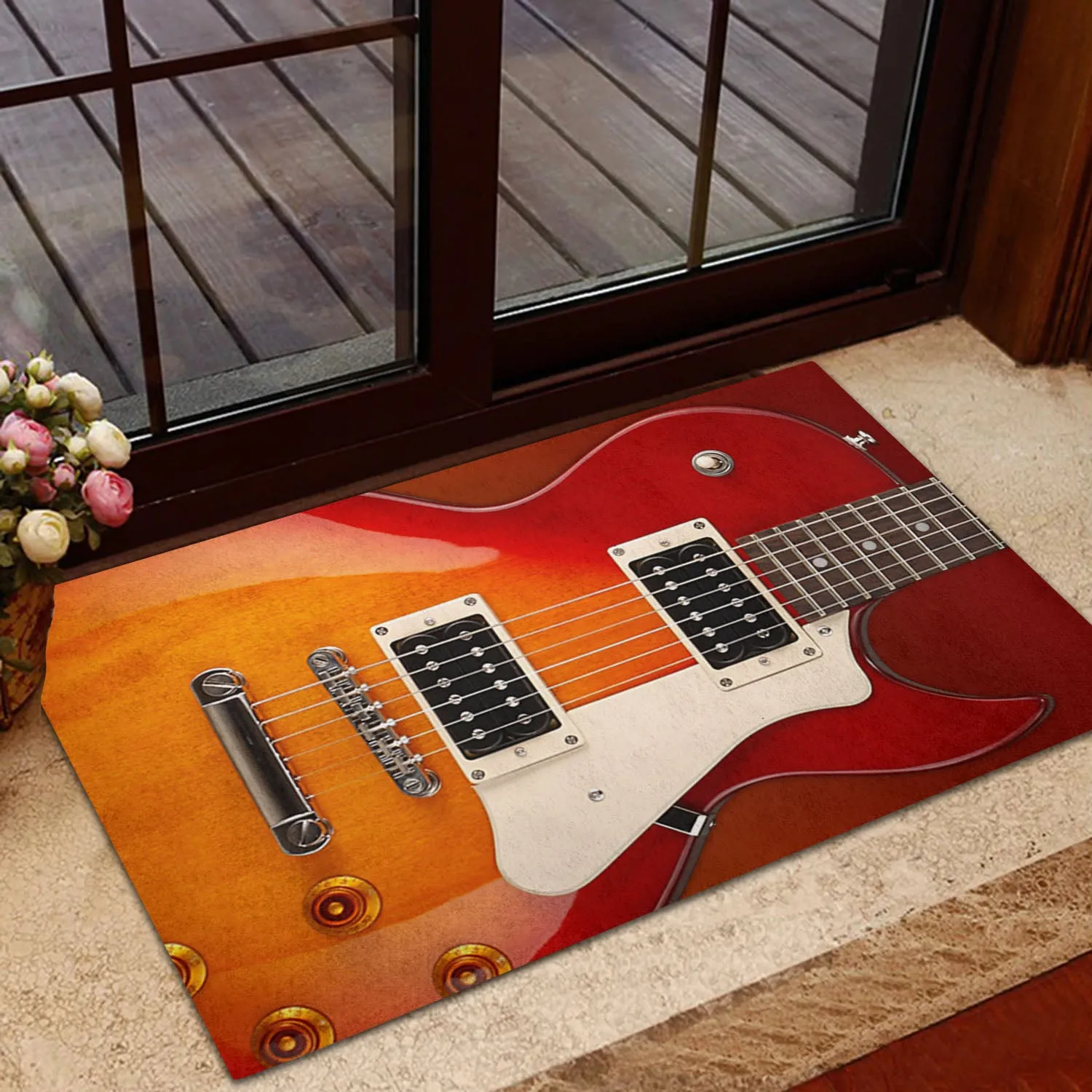 Electric Guitar Doormat Bath Mat Indoor Outdoor Carpets Home Decor Floor Mat Living Room Bedroom Doormats
