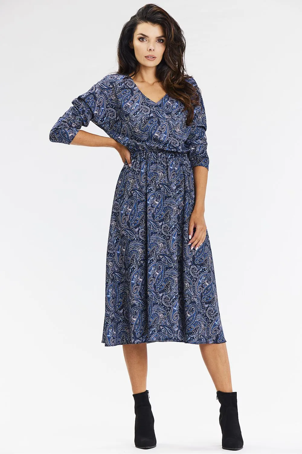 Elegant Kimono Dress with Belted Waist