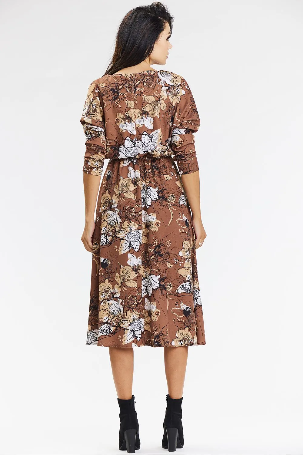 Elegant Kimono Dress with Belted Waist