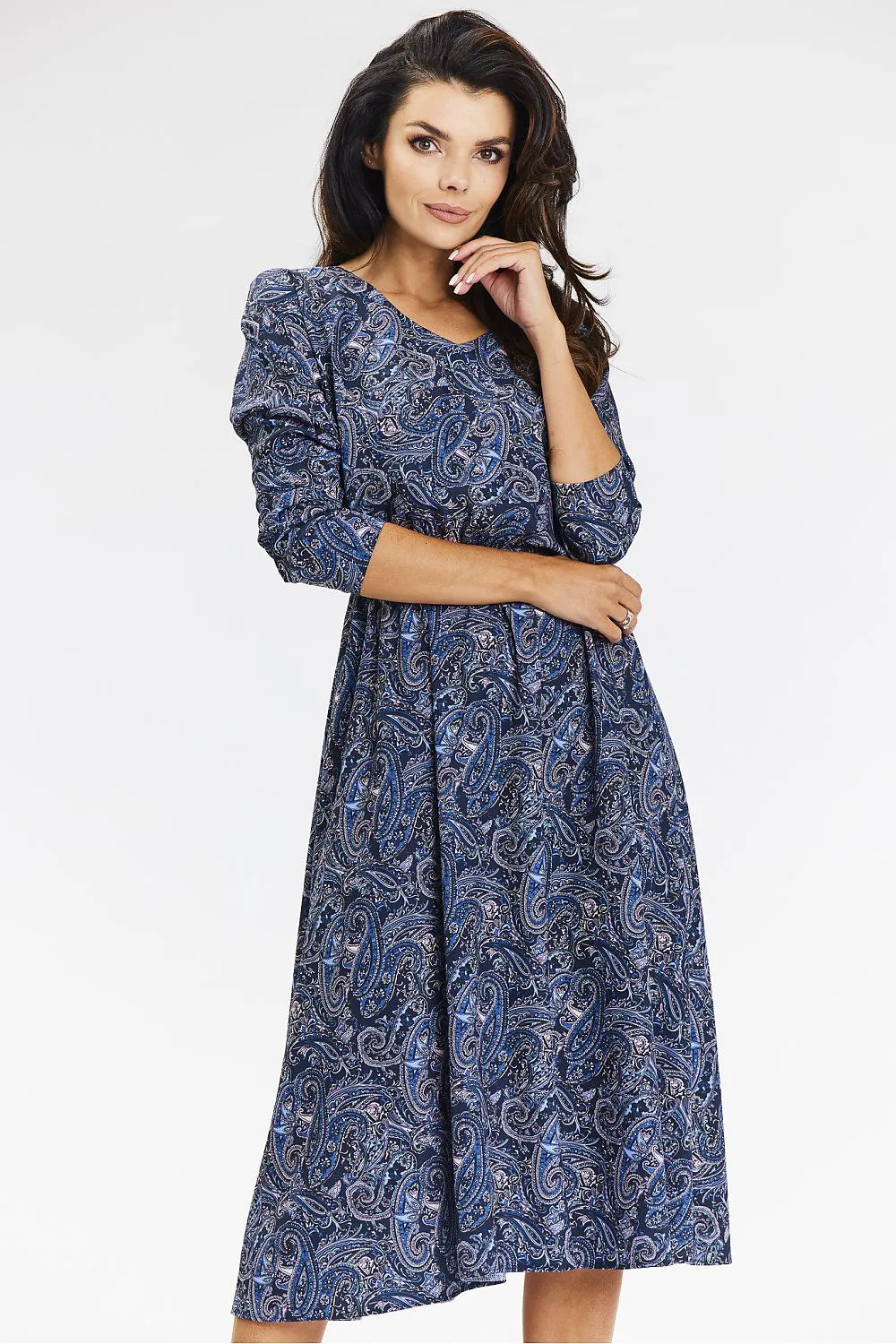 Elegant Kimono Dress with Belted Waist