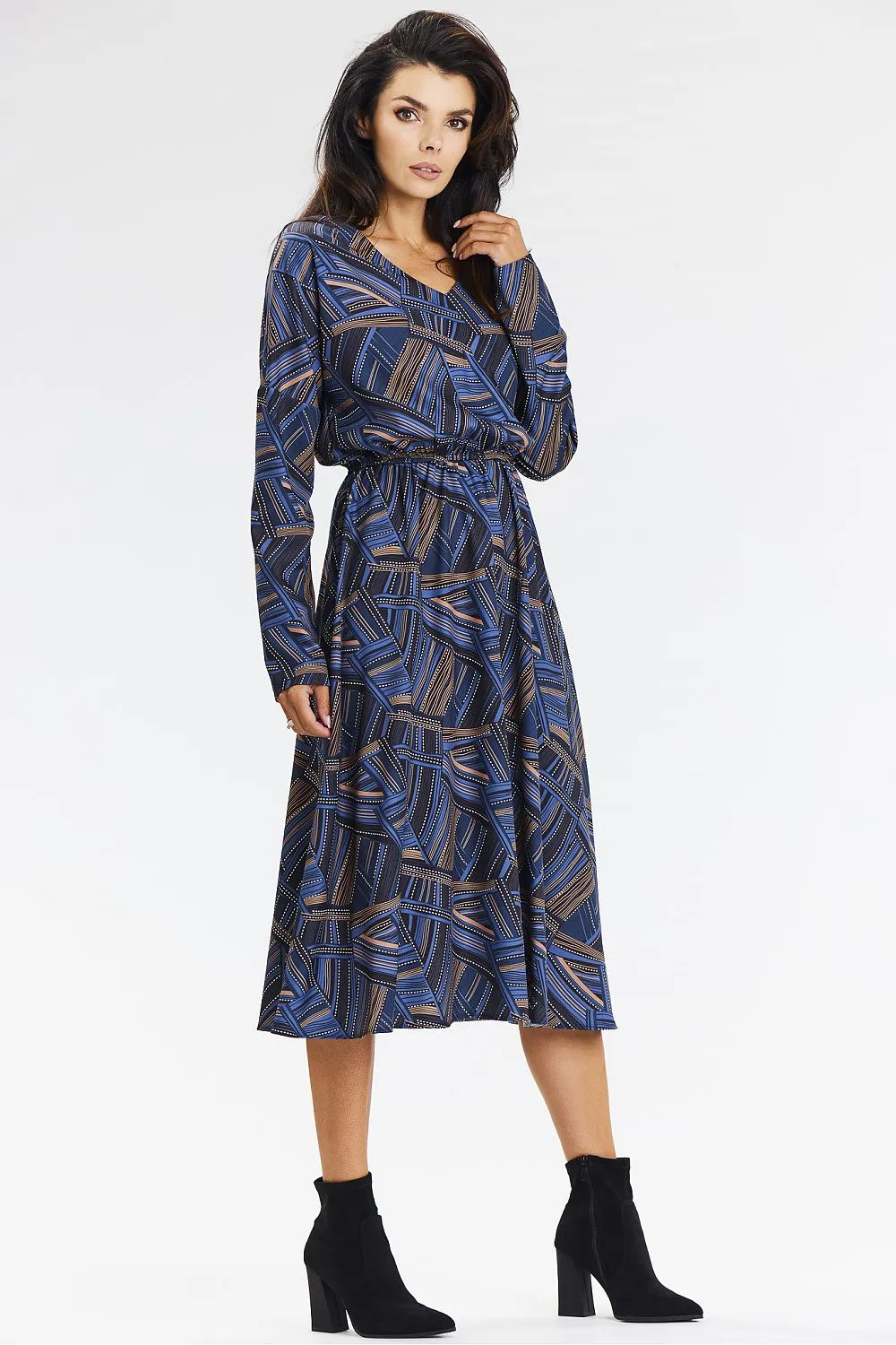 Elegant Kimono Dress with Belted Waist