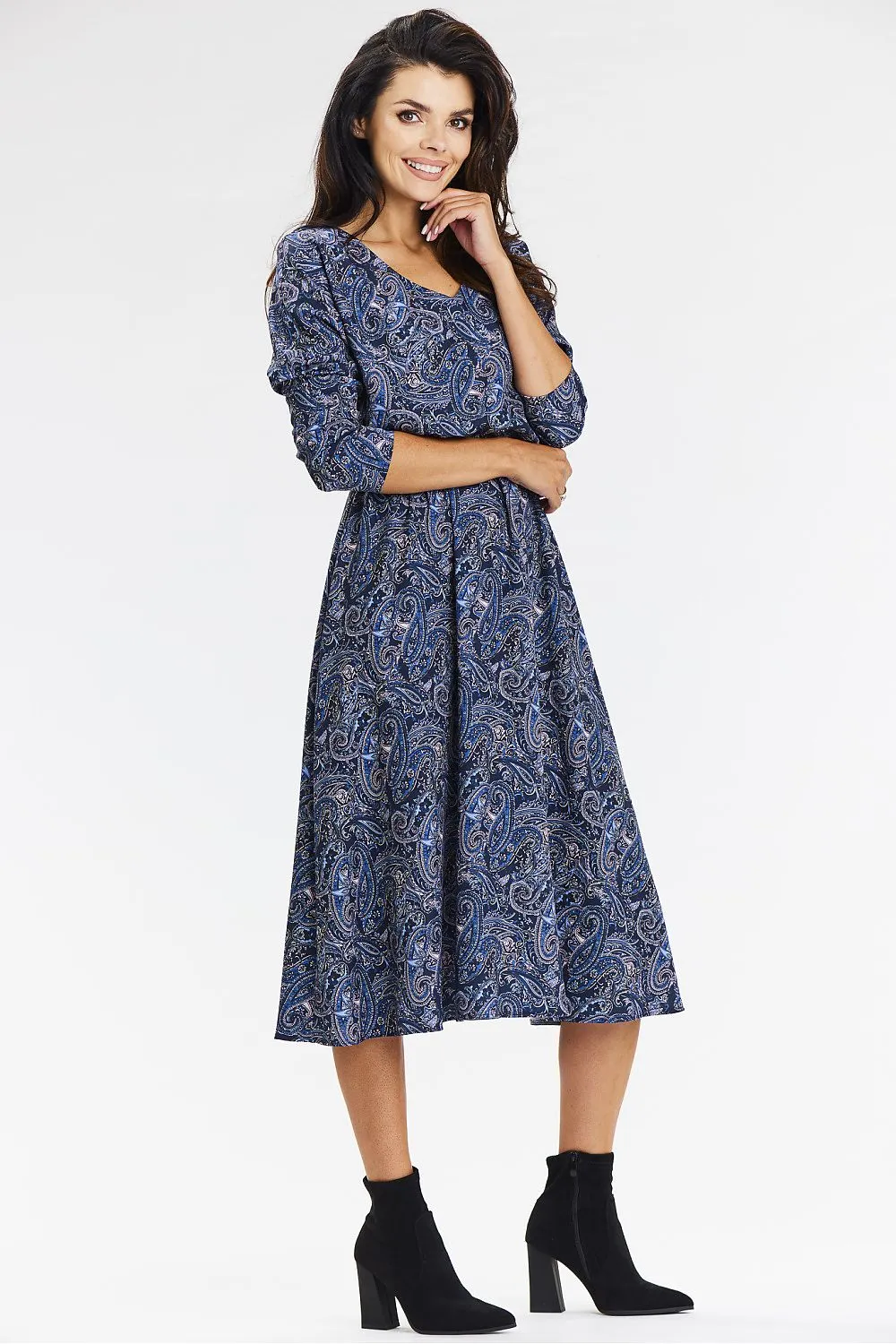 Elegant Kimono Dress with Belted Waist