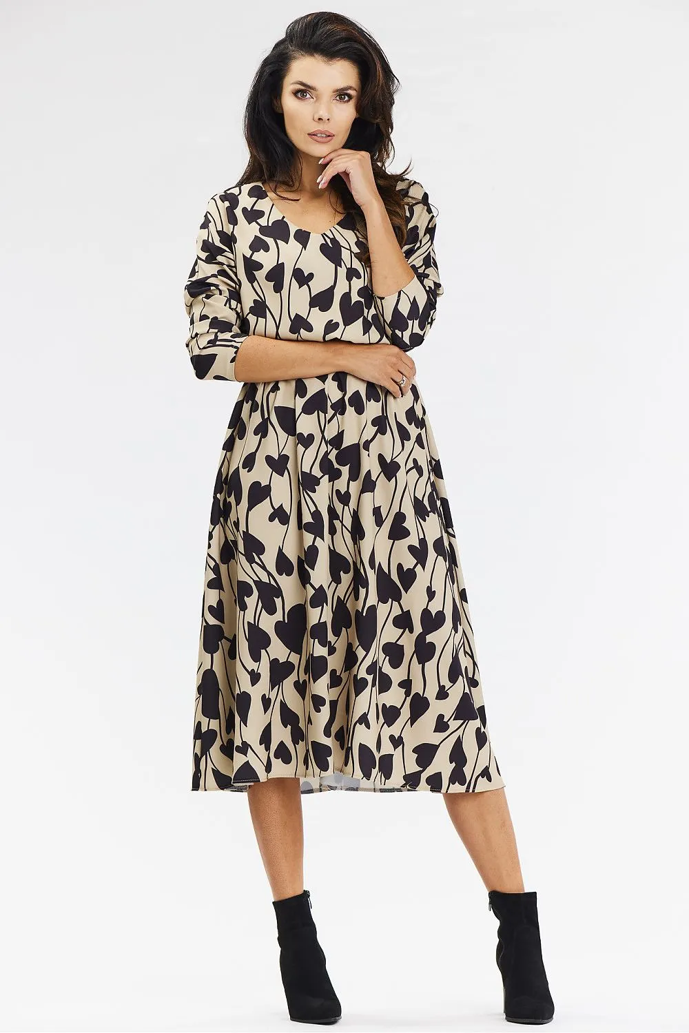 Elegant Kimono Dress with Belted Waist
