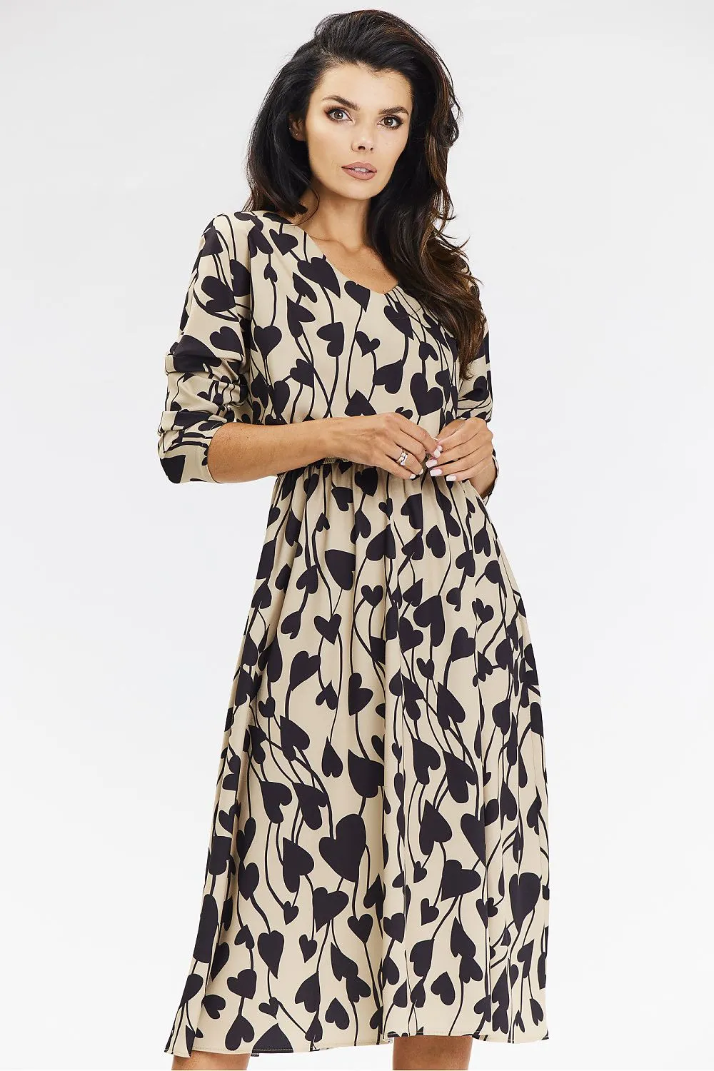 Elegant Kimono Dress with Belted Waist