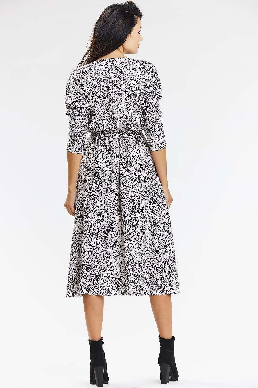 Elegant Kimono Dress with Belted Waist