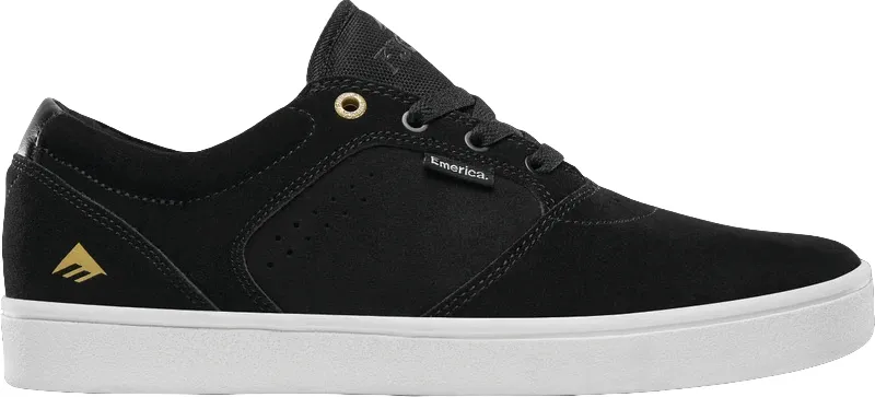 Emerica Figgy Dose Skate Shoes - Black/White/Gold