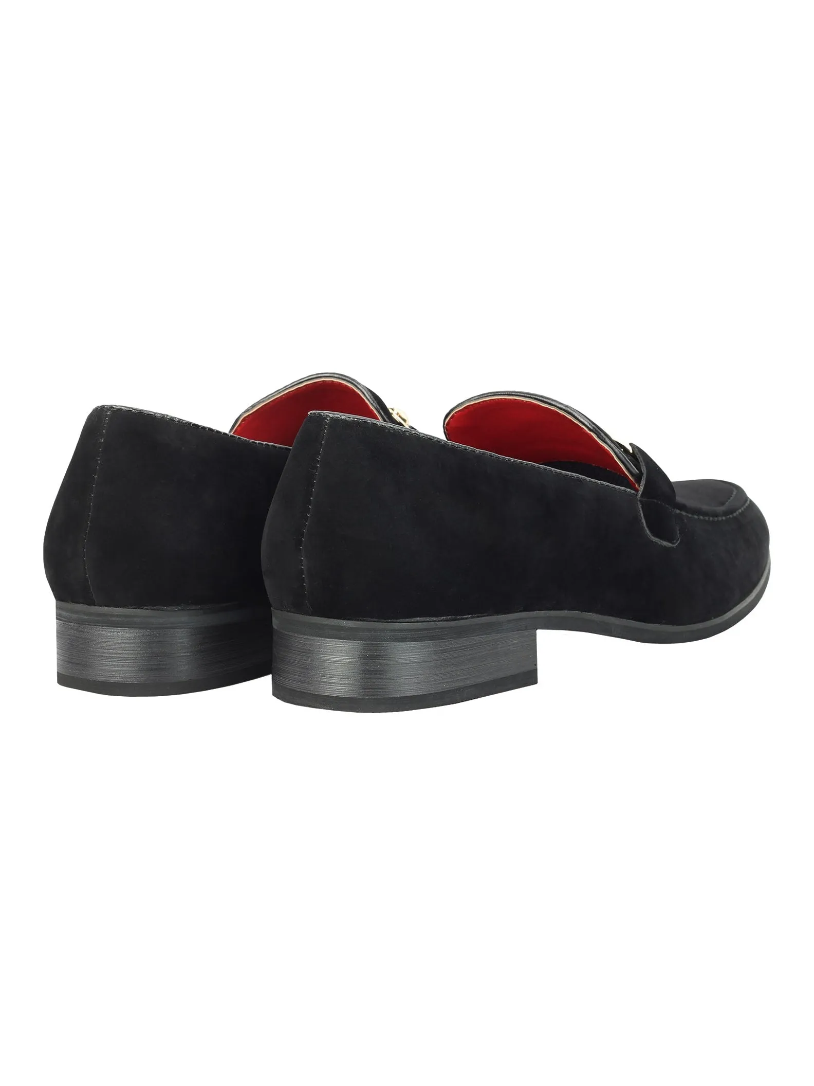 FAUX LEATHER LOAFERS IN BLACK