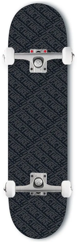 Fracture All Over Comic Black Custom Complete Skateboard -  8.25"