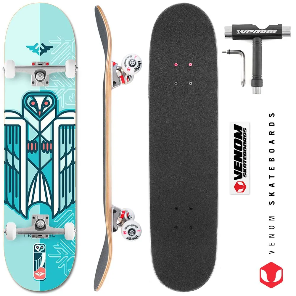 Fracture x Jono Wood Blue x Venom Skateboards Core Custom Complete Skateboard - 8.0