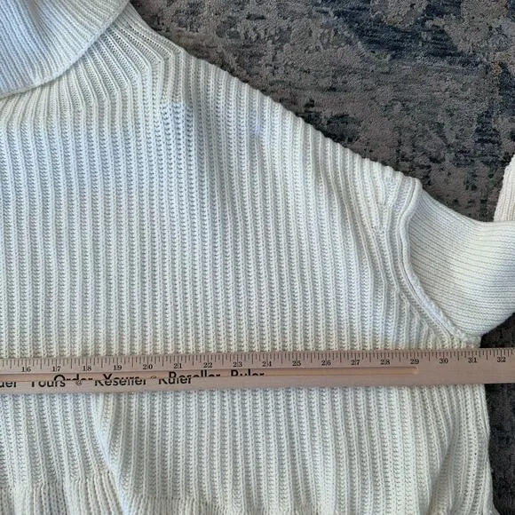 Free People Sweater Women Small Oversized Flowy Turtleneck Oversized Ribbed Knit
