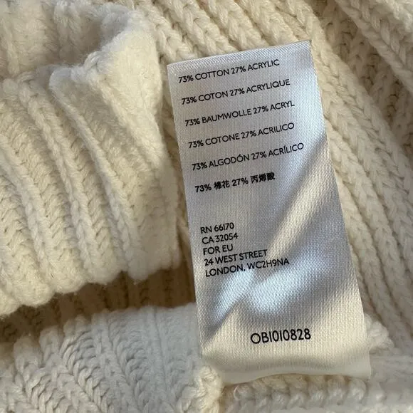 Free People Sweater Women Small Oversized Flowy Turtleneck Oversized Ribbed Knit