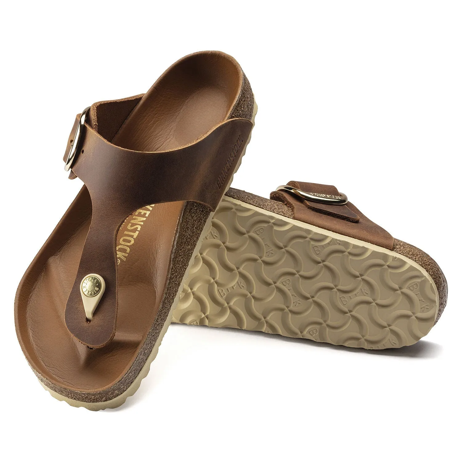 Gizeh | Big Buckle | Leather | Cognac